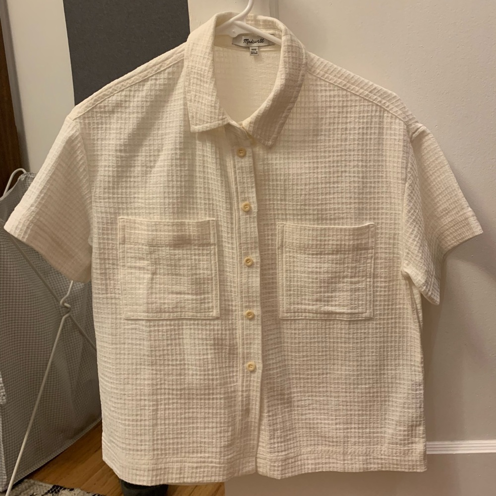 Madewell Waffle Texture Boxy Shirt